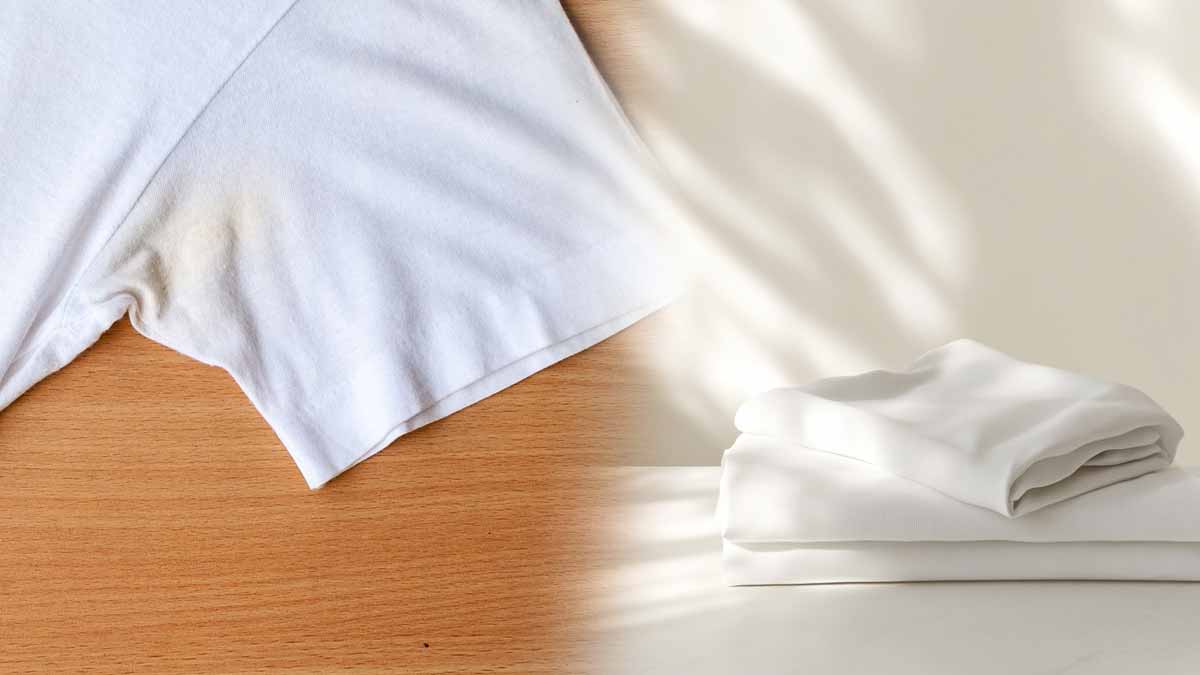 Ni bicarbonate, ni Javel : voici l’ingrédient de cuisine qui élimine instantanément les taches jaunes sur les vêtements